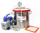 5g5cfmchamber Gallon Stainless Steel Vacuum Degassing Chamber Silicone Kit Cfm Pump