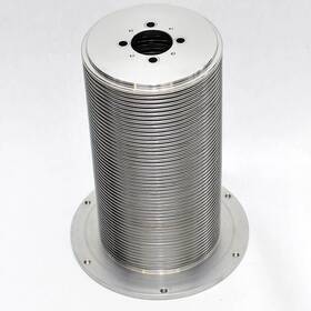 0040-08470 Applied Materials Amat Stainless Vacuum Bellows 175mml 89mmd 130mm Flange