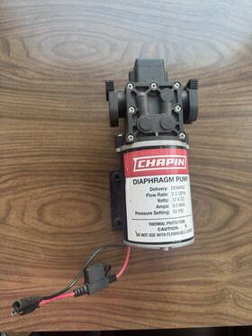 6-9230 Chapin 12 Volt 2.5 Gpm Diaphragm Pump For Spot Sprayers