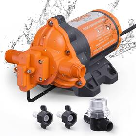 Edpm0312 Cleartide Dc Diaphragm Water Pump 12v 3.3 Gpm 50 Psi Self-priming 10ft Self-diagno