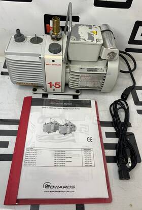 A371-22-902 Edwards Ls63p E2m1.5 Rotary Vane Dual Stage Vacuum Pump 115 Vac 1 Phase 1.5 A371-22-902 Edwards Ls63p E2m1.5 Rotary Vane Dual Stage Vacuum Pump 115 Vac 1 Phase 1.5