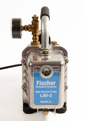 Lav-3 Fisher Technical Company Lav-3/g Fischer Laboratory High Vacuum Pump With 30 Inch Hg Gauge Fresh Oil