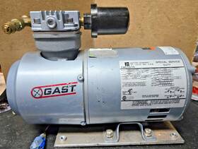 2hah-10-m223x Gast Diaphragm Air Compressor 100 Psi Oil-less Pump 1/4 Hp Tested