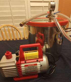 Vh1823us Hzautos 5 Gallon Tempered Glass Lid Vacuum Chamber With 4.5 Cfm Oil Vapor Pump