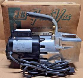 Jb Industries 684520102859 Excellent 3 Cfm 1/3 Hp 2 Stage Portable Deep Vacuum Pump Dv-3 Jb Industries 684520102859 Excellent 3 Cfm 1/3 Hp 2 Stage Portable Deep Vacuum Pump Dv-3