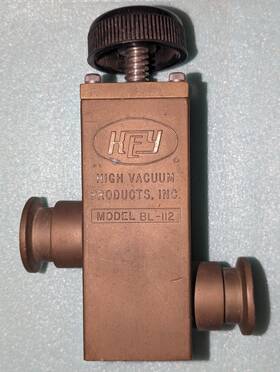 Bl-112 Key Brass High Vacuum Products Inc Valve Bl-112 Key Brass High Vacuum Products Inc Valve