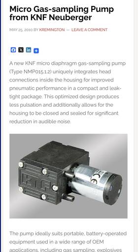 6873493-01 Knf Oem Sample Gas Pump 6873493-01 Knf Oem Sample Gas Pump
