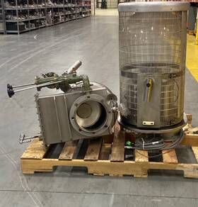 10j55 Kollmorgen Burn Cage Incinerator Diffusion Pump And Torr Vacuum Assy