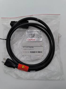 971457nema-r Leybold Sogevac Sv40-65 Bi Fc Rotary Vane Pump Power Cord Nema6-15 Plug 2.5m