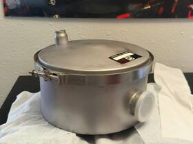 85419 Leybold-heraeus Ln2 Cryo Trap Kf40 Flanges High-vacuum-jacketed Dewar Chamber Uhv