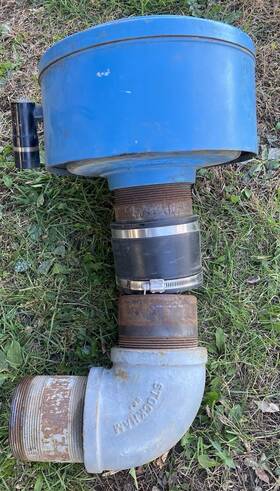 34-304-aa Nelson Industries Ccf-4 Vacuum Pump Air Filter Universal Silencer 4 Inch Npt Steel Housing Pipe Elbow