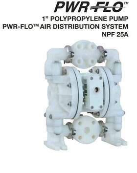 25-901261 Nomad Double 1 Inch Diaphragm Pump Polypropylene Wetted Body And Ptfe