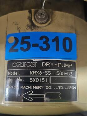 Krx6-ss-1580-g3 Orion Dry Pump Used