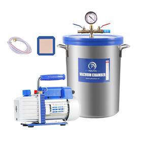 5cfm-9tupd P Pbautos 9 Gallon Tempered Glass Vacuum Chamber With Two Rubber Seals 33l Degassing C