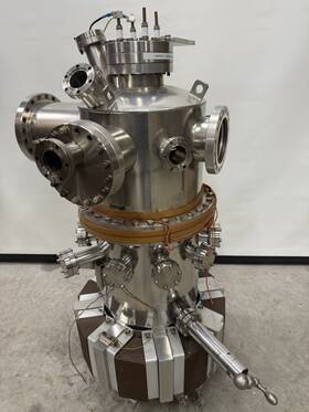 7-8246 Perkinelmer Uhv Vacuum Chamber Hand-cranked Sample Stage And Heating Elemen