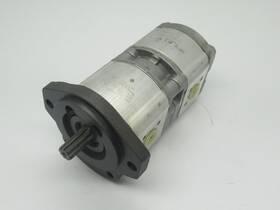 1517222375 Rexroth 1518222122 Double Hydraulic Gear Pump Assembly 250bar Used