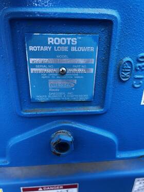 Roots 707111l Rotary Lobe Blower Model 824 Rcs Mpn