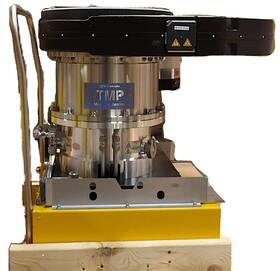Tmp-3403lmc-t4 Shimadzu Turbomolecular Pump With Gate Valve Working Surplus