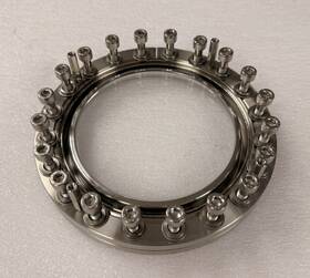 C0094 Ulvac Conflat 8 Inch With 5.25 Borosilicate Glass Viewport Hardware Included C0094 Ulvac Conflat 8 Inch With 5.25 Borosilicate Glass Viewport Hardware Included