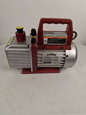 66466 Us General New 2 Stage 3 Cfm Vacuum Pump 120v 1/3 Hp 10 Oz Oil Capacity 66466 Us General New 2 Stage 3 Cfm Vacuum Pump 120v 1/3 Hp 10 Oz Oil Capacity