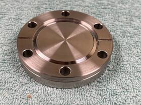 F02750000nc4 Varian 954-5077 2.75 Inch Non-rotatable Blank Thru-hole Cf Flange