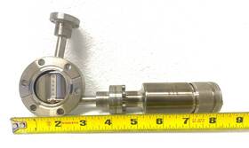 L6691-301 Varian 1.33 Inch Conflat Flange Rotation Feedthrough Uhv Shutter With 2.75 L6691-301 Varian 1.33 Inch Conflat Flange Rotation Feedthrough Uhv Shutter With 2.75
