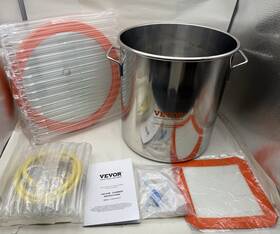 Vevor 840349969909 5 Gallon Vacuum Chamber Upgraded Tempered Glass Lid Degassing Read