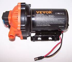 Nmdp52-g55-70-12 Vevor 12v Dc Water Diaphragm Pump - 5.5 Gpm Flow 70 Psi Rated Pressure Self Priming
