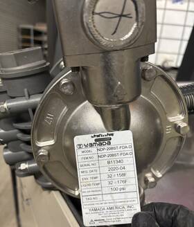 Ndp-20bst-fda-d Yamada Double Diaphragm Pneumatic Pump 22.4 Gpm 100 Psi