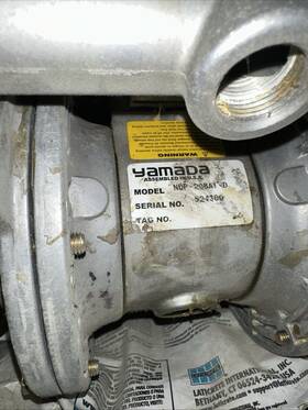 Ndp-20bat Yamada Ndt-20bat Used 2 Inch Aluminum Air Operated Double Diaphragm Pump Working