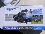 Everflo EF7000-QA-BOX 7GPM 60PSI 12V Diaphragm Pump 1/2" Fnpt Black. Fixed Price $125.00.