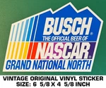 Busch Grand National North - Nascar Vintage Original Decal Sticker. Fixed Price $9.39.