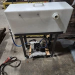 32 Gallon Baffled Plastic Tank 36"X13"X16" Stand & Allflo 1/2" Diaphragm Pump. Fixed Price $949.99.