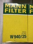 Oil Mann-filter W940/25. Fixed Price $12.00.