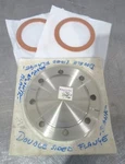 C197563 Mdc FD450000 Stainless Steel 4.5" Conflat Double-sided Blank, Gaskets. Fixed Price $100.00.