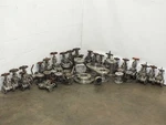 Powell Lot Of 45 Stainless Steel Flanged Flow Gate Valves & Fittings - As Is. Fixed Price $908.60.