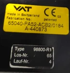 Vat 65040-PA52-ACB2 Throttle Gate Valve Pendelum Control And Isolation 98800-R1. Fixed Price $2499.95.