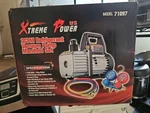 Xtremepowerus Premium 3CFM Air Vacuum Pump Manifold Refrigeration Kit. Fixed Price $89.99.