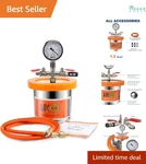 Stainless Steel Vacuum Chamber 1.2 Quart Kit For Resin Silicone Epoxy Degassing. Fixed Price $60.97.