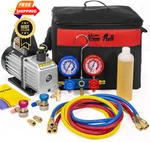 Xtremepowerus 1/4HP Vacuum Pump Hvac R134A, R12, R22, Cfm, Red/black. Fixed Price $156.74.