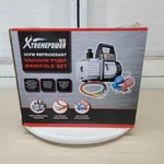 Xtremepowerus 3 Cfm Refrigerant Vacuum Pump Manifold Gauge Set New Open Box. Fixed Price $69.99.