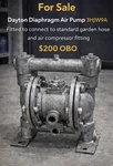Dayton Double Diaphragm Air Pump 3HJW9A Pneumatic Aluminum Body. Fixed Price $200.00.