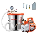 Vacuum Chamber Gallon Stainless Steel Degassing Kit 3.5 Cfm Vevor VP125 Pump. Fixed Price $209.99.