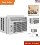 Stylish 6000 Btu Window Ac With Customizable Settings - Perfect For Bedrooms. Fixed Price $366.99.