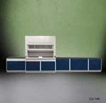 6' Fisher American Fume Hood W/ Storage & 14' Laboratory Cabinets E2-571. Fixed Price $14410.00.