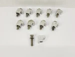 (10) Kurt Lesker Qf-ssc-alj Single Claw Clamp For Iso Sizes 160-250, Aluminum. Fixed Price $22.00.