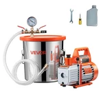 Vevor 3.5 Cfm Single Stage Vacuum Pump Gallon Stainless Degassing Chamber Kit. Fixed Price $149.99.