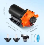 Vevor Diaphragm Pump 5.5 Gpm 12-VOLT Water Submersible 1/2IN. Mnpt Inlet/outlet. Fixed Price $82.97.