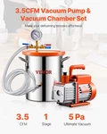 Gallon Vacuum And 3.5 Cfm Pump Kit, Stainless Steel Chamber, Single. Fixed Price $156.23.