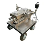 Vacuum Technology Vti 21"X10"X3" Dual Port Chamber W/ Rail Cart. Fixed Price $950.00.